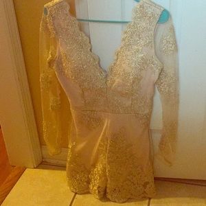 Metallic Gold Romper